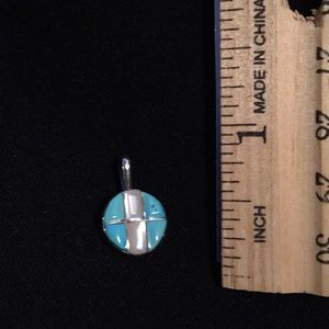 Silver pendant- beautiful inlay design